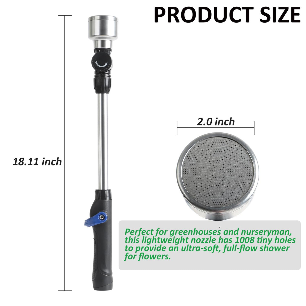 STYDDI wand ideal for greenhouse pots and seedbeds in tight spaces