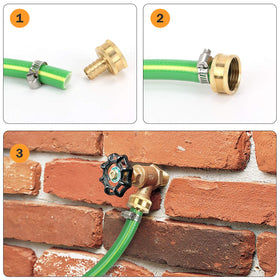 STYDDI solid brass hose-end male connector ready for secure connections.
