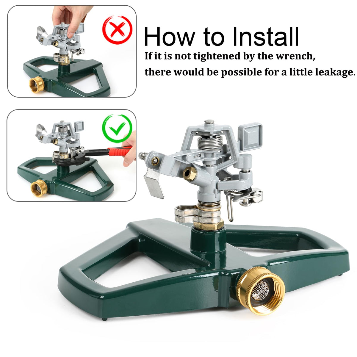 STYDDI stable base prevents tipping under proper water pressure.