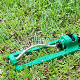 STYDDI Turbo Oscillating Sprinkler 19 nozzles deliver precise rectangular spraying.