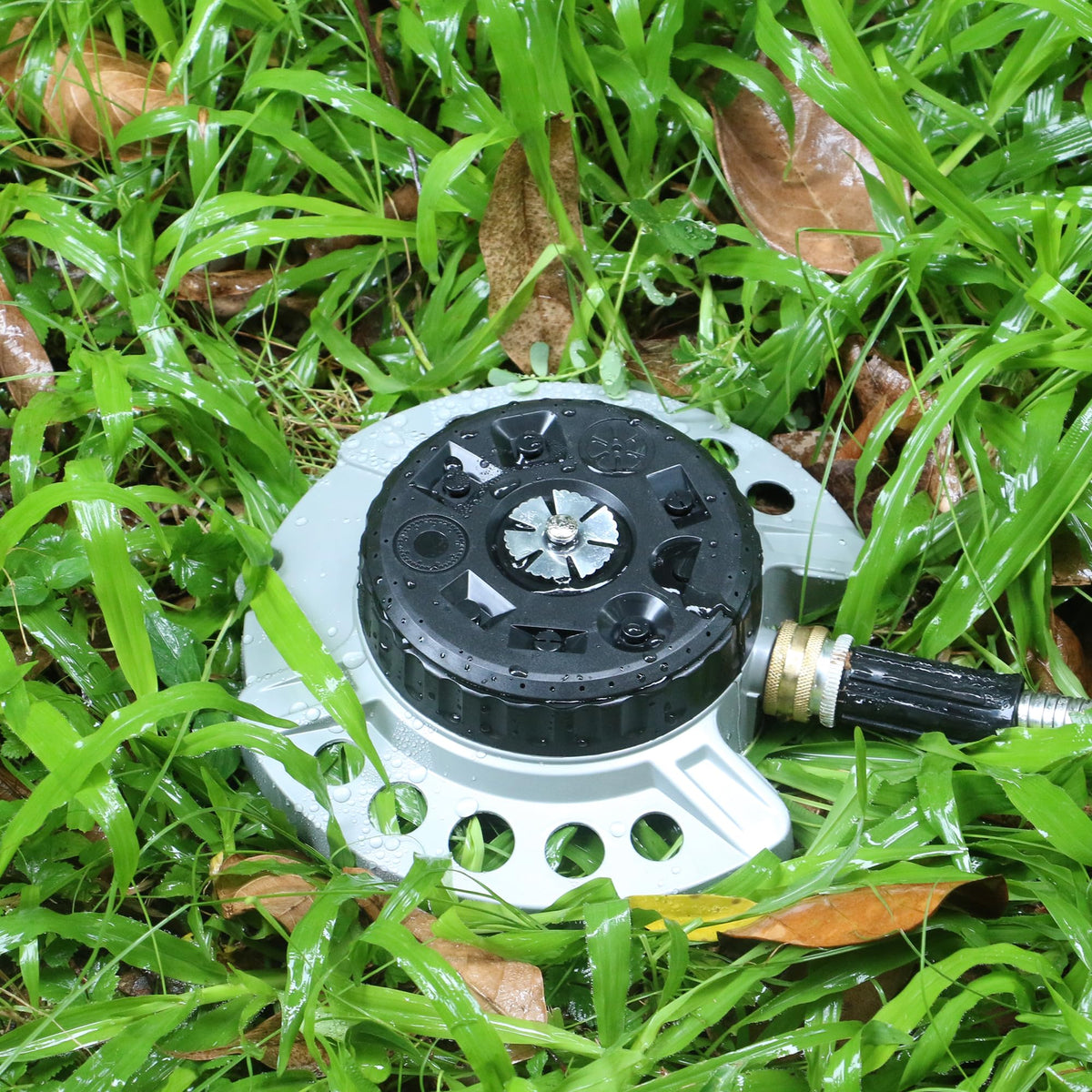 Styddi water vane rotation promotes even coverage on varied terrain.
