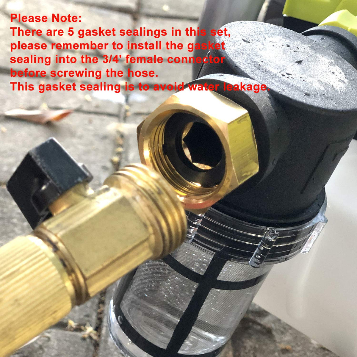STYDDI inline filter protects garden tools when drawing from well water