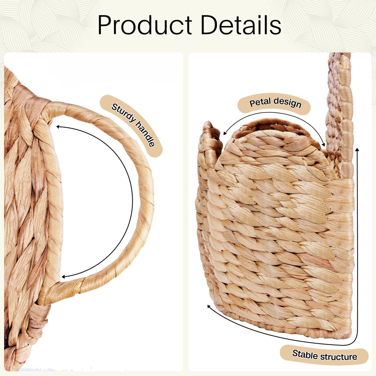 Stylave front door decor basket hung on entryway for flowers or mails