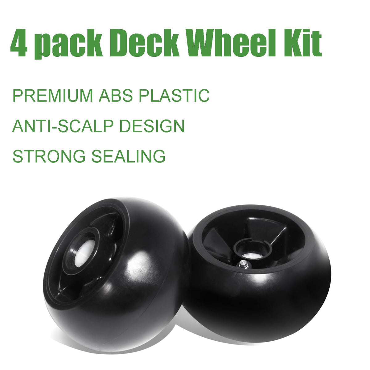 SuamoTerr four-pack deck wheels provide ready replacements for multiple decks.