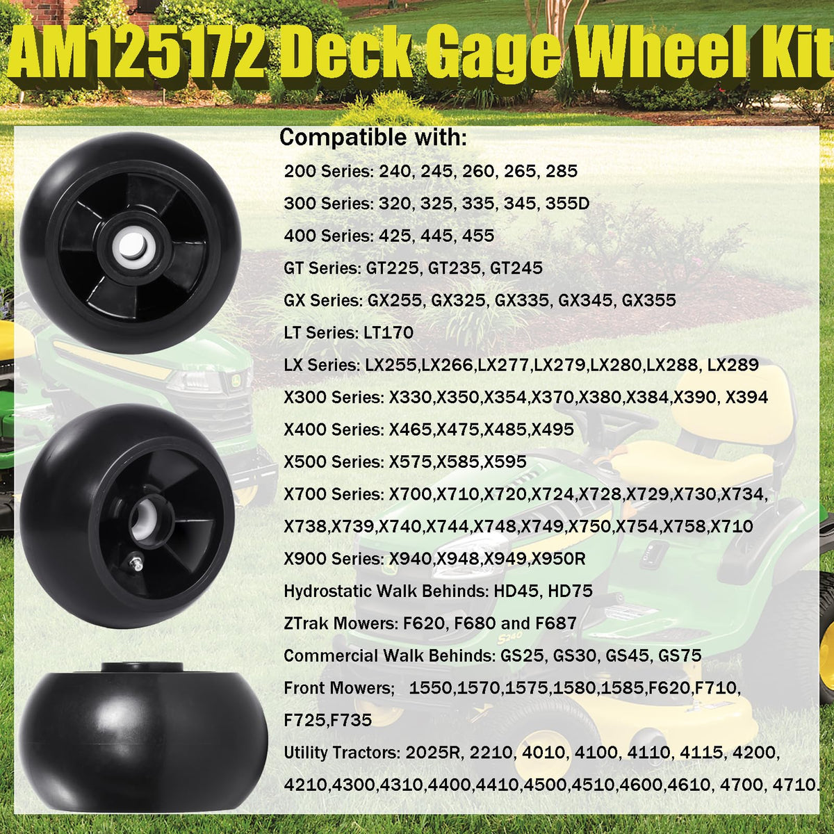 SuamoTerr deck wheel kit installation highlights easy fit and grease fittings.