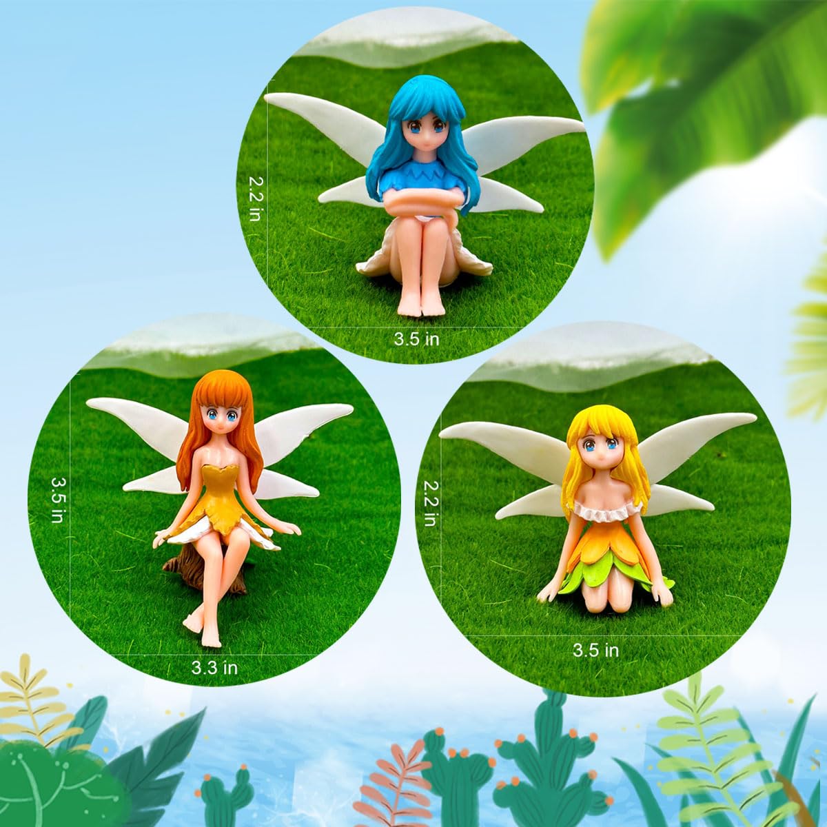 Suartus 4-piece fairy set for DIY crafts and décor