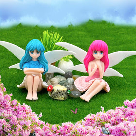 Suartus resin fairies with vibrant colors for outdoor displays