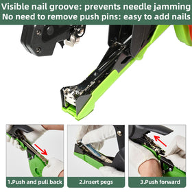 No-disassembly needle design helps quick, hassle-free binding.