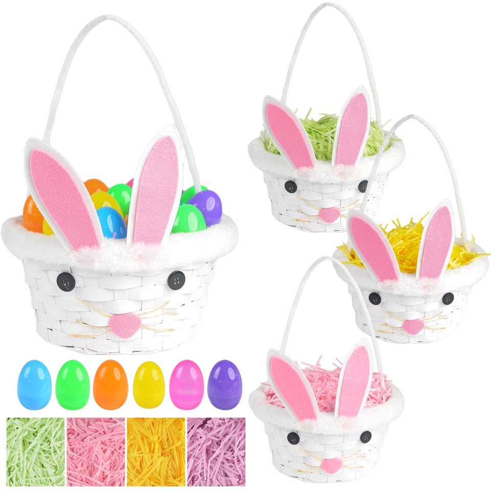SucculentLovers Easter bunny ear basket set for joyful egg hunts