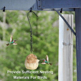 SucculentLovers garden bird watching setup with nesting balls in a patio