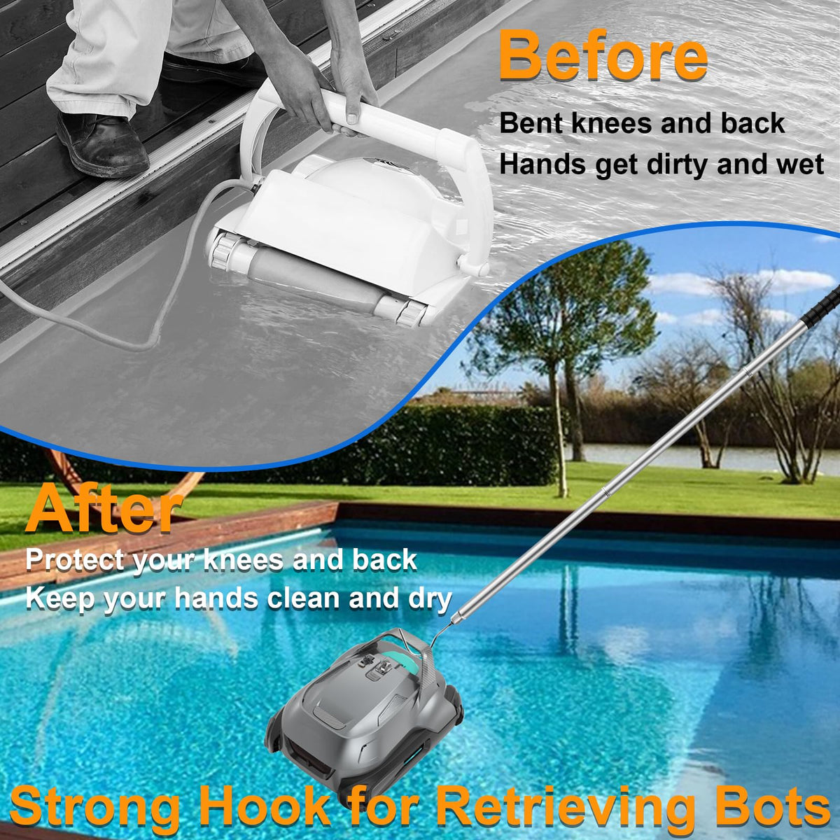 succulentlovers pool retrieval hook cordless model compatibility for easier retrieval
