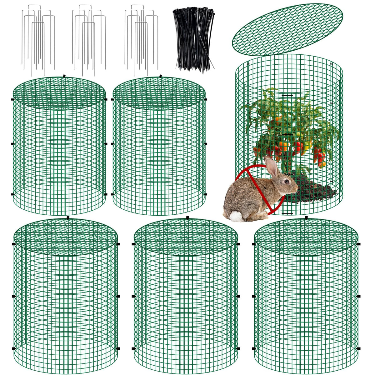 succulentlovers wire plant protector 4-pack shields seedlings from small animals while allowing growth.