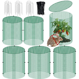 succulentlovers wire plant protector 4-pack shields seedlings from small animals while allowing growth.