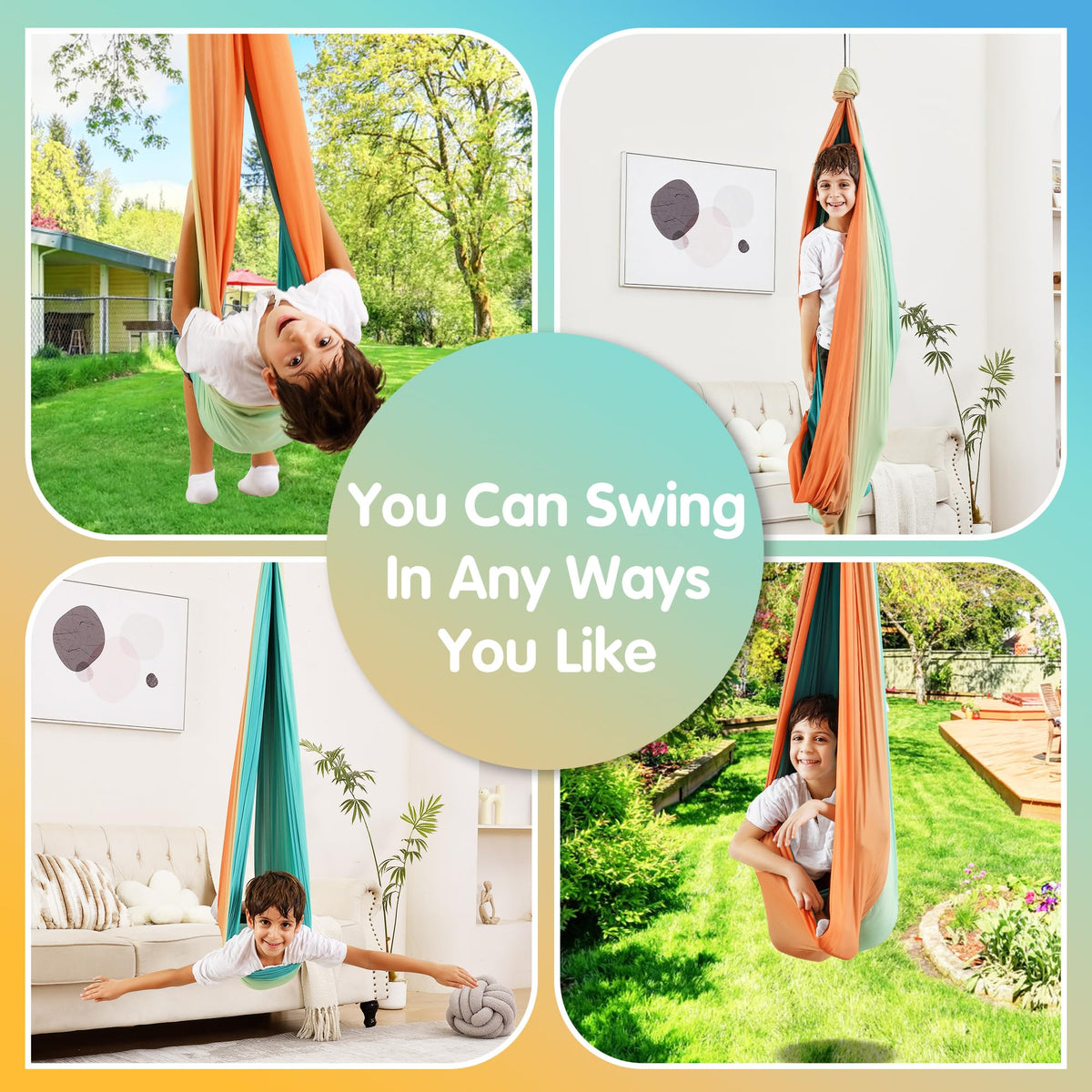 Suchdeco 360 swivel hanger enabling multiple swinging angles and play options.