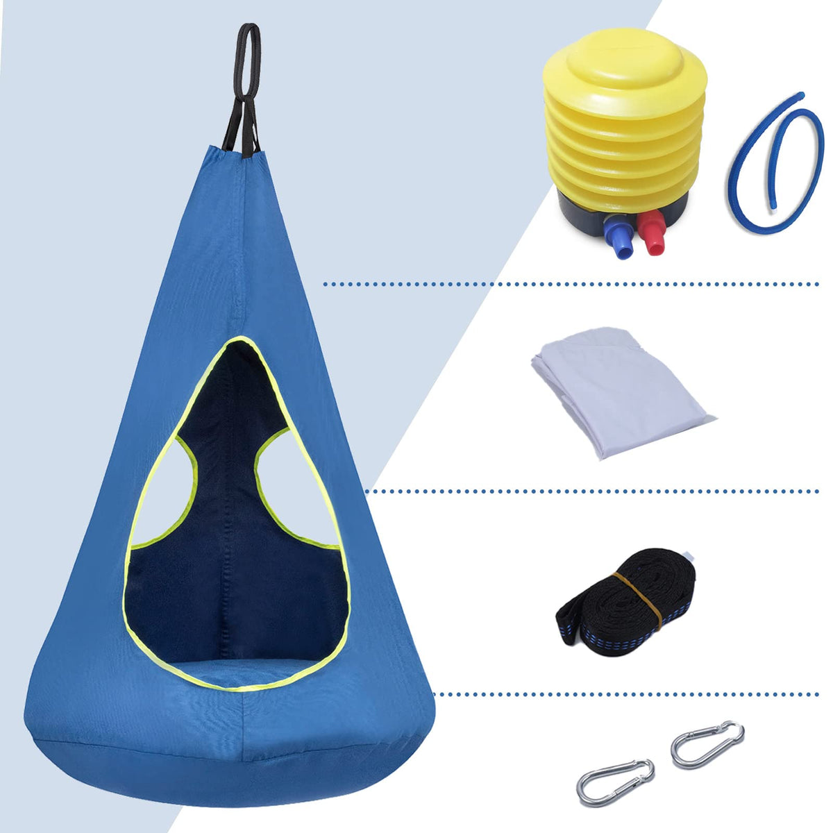 Suchdeco Kids Nest Swing Chair with 900D Oxford fabric resists fading.