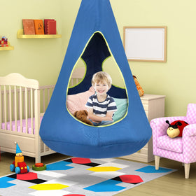 Suchdeco Nest Swing Tent blue detachable view, handy for indoor and outdoor setups.