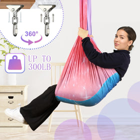 Suchdeco sensory swing features 360-degree swivel hanger for versatile swinging.
