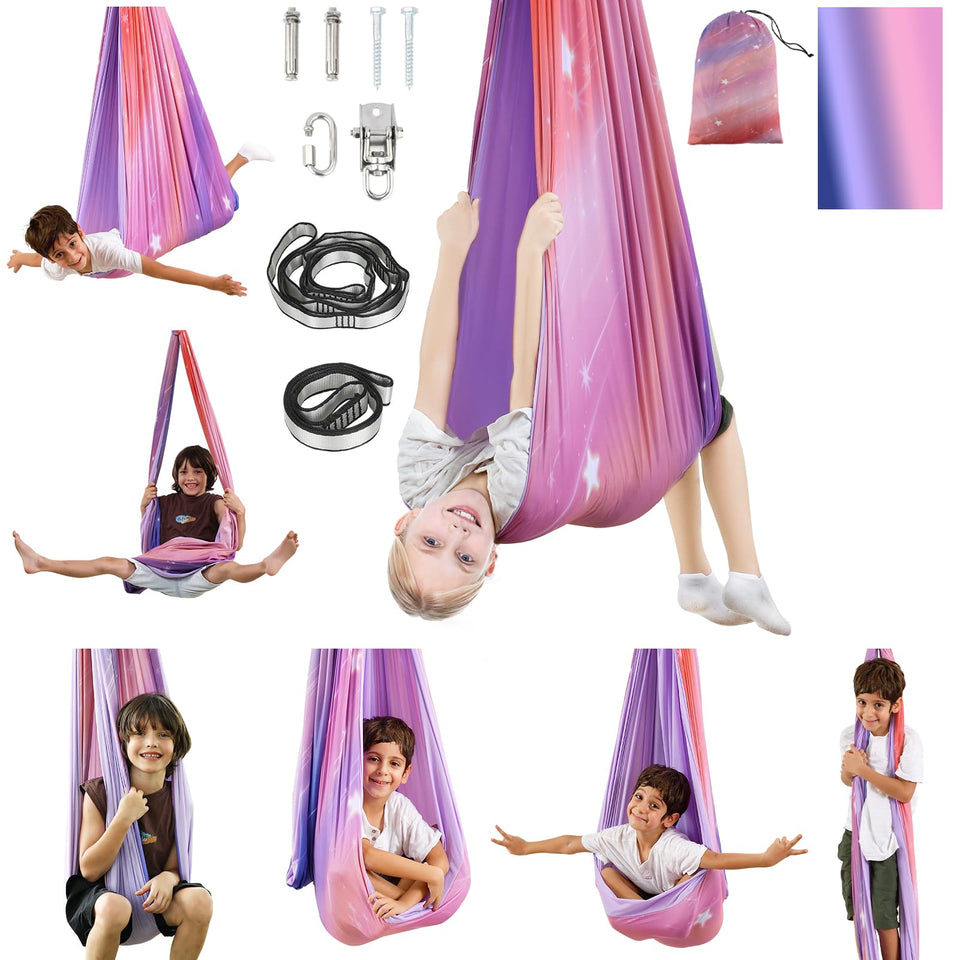 Suchdeco Sensory Swing double-layer cuddle hammock for calm indoor relaxation.