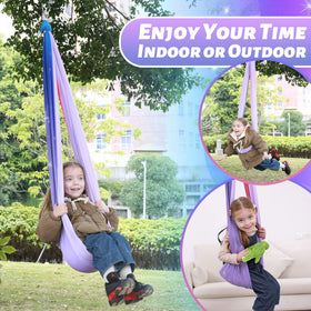 Suchdeco sensory swing includes easy-installation hardware and video guide.
