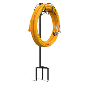 S SUCHEK detachable yard hose stand enables quick storage after use.