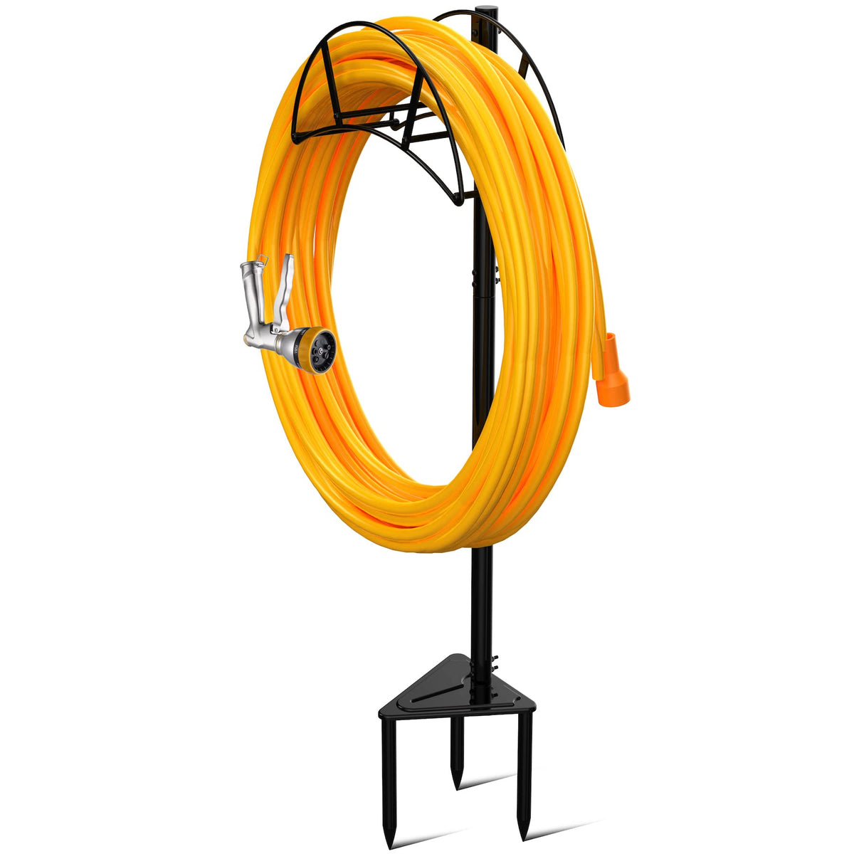 S SUCHEK freestanding hose stand highlights convenient outdoor hose management.