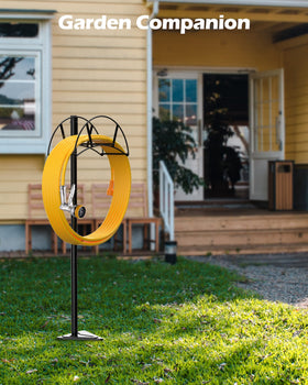 S SUCHEK organized hose management keeps outdoor spaces neat and accessible.