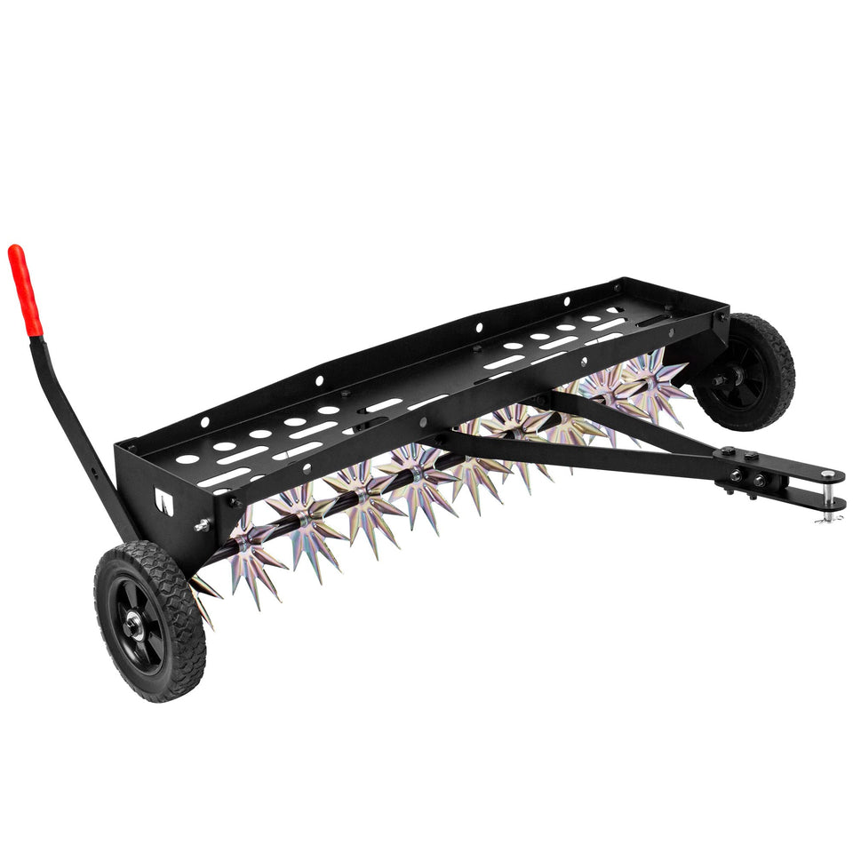 Suchtale 40 inch tow behind spike aerator for deep lawn penetration