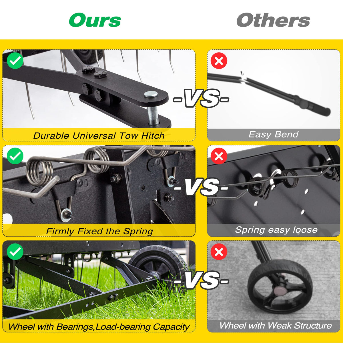 Suchtale dethatcher assembly instructions shown for effortless setup