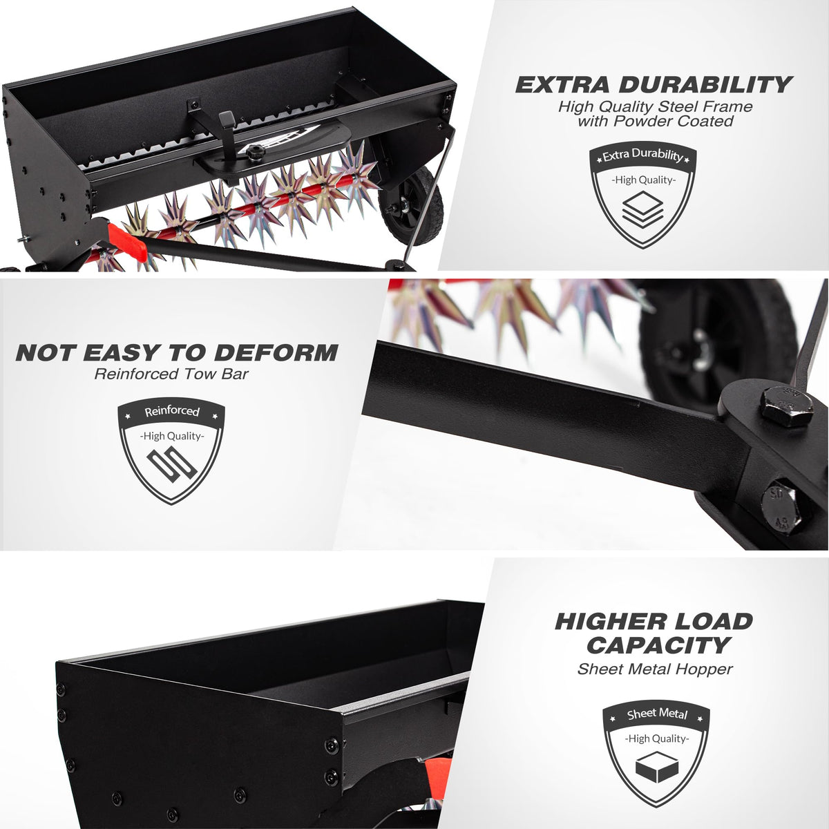 Suchtale Flow control plate with indicators enables precise, waste-minimizing spreading.