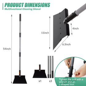 Suchtale Garden Flat Shovel 54in handle enables comfortable use.
