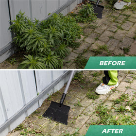 Suchtale Garden Flat Shovel versatile tool for weed clearing and edging along paths.