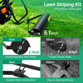 Suchtale adjustable design lets you tailor stripe width to your mower.