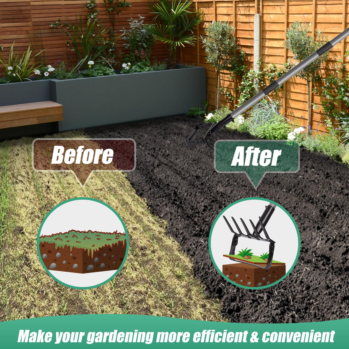 Suchtale weed removal and soil loosening in tough beds