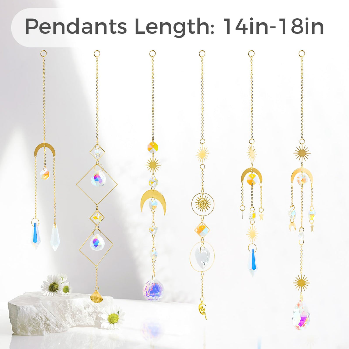 suddus wall hanging prism crystal suncatcher reflects light beautifully