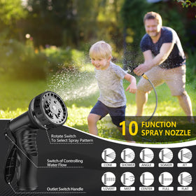 Suewaxxf 50ft hose with three-quarter brass fittings ensures secure connections.