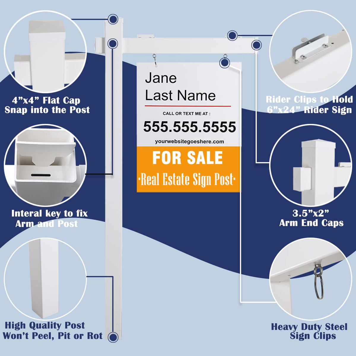 SUFUS stainless steel power stake resists wind for stable installation.