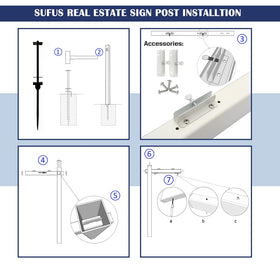 SUFUS steel rider clips and sign clips hold signs firmly.