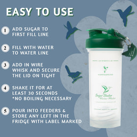 Sugar Shaker Nectar Maker ideal for hummingbirds and orioles at home