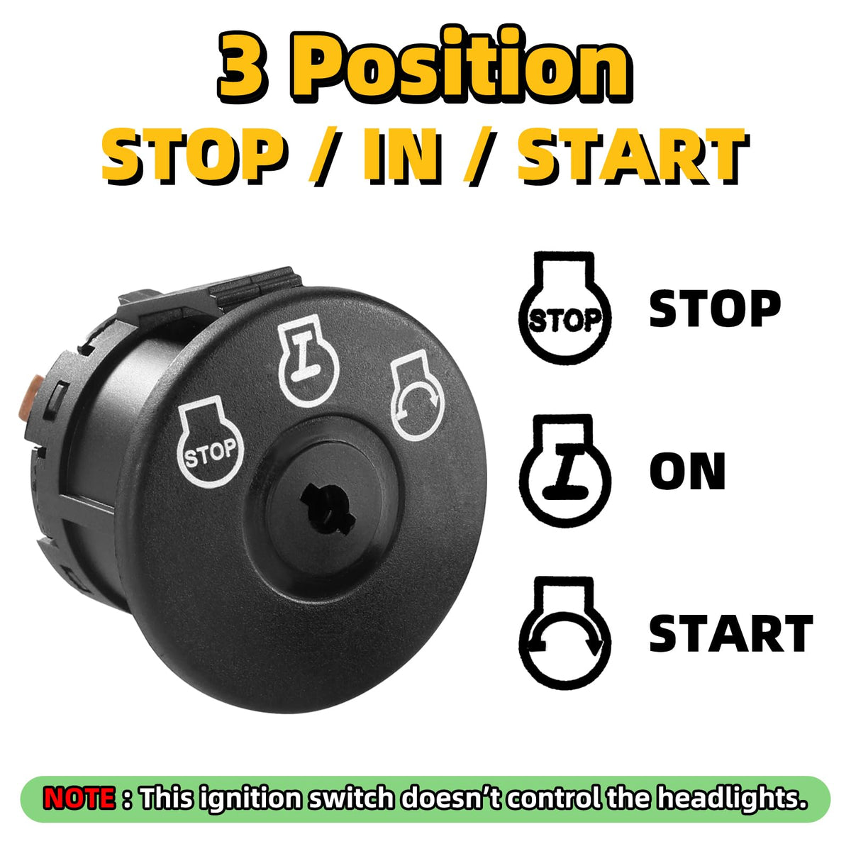 SUHUFU 5-terminal ignition switch with keys included for flexible wiring.