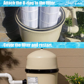 Lid seal close-up during filtration cycle with SuiTool O-ring