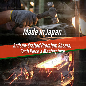 SUIZAN hedge shears 22.6 cutting action delivers clean cuts on branches.