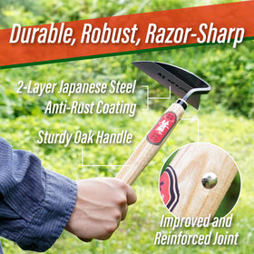 SUIZAN Nejiri Kama Weeding Sickle enables precise weeding in tight spaces