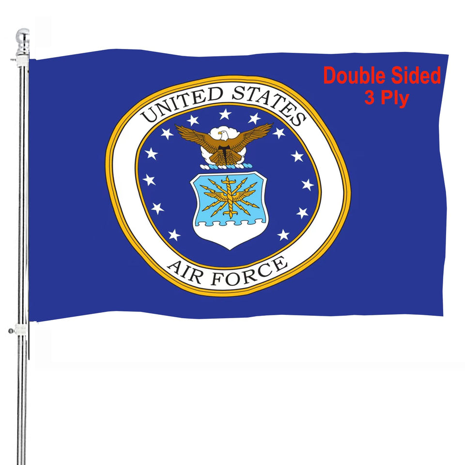 Sujeb Air Force Crest flag 3x5 for outdoor display with bright, fade-resistant color