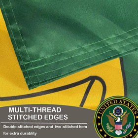 Sujeb flag with four-row stitching for tear resistance