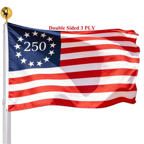 SUJEB Betsy Ross flag 3x5 outdoor double-sided, ideal for windy-day displays.