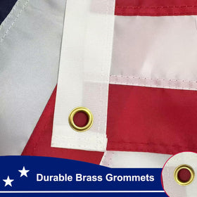 SUJEB flag on pole with brass grommets for dependable display.