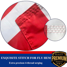 SUJEB double-stitched flag resists tearing for long-term outdoor use.