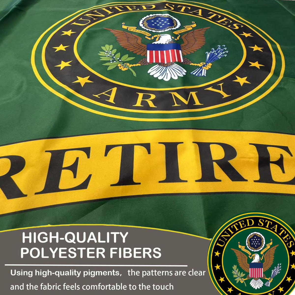 Sujeb heavy-duty polyester Army flag 3x5, durable for outdoor use