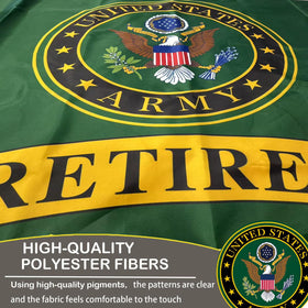 Sujeb heavy-duty polyester Army flag 3x5, durable for outdoor use