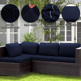 SUKAIKEQA cushion covers close-up highlights stretch fabric and easy slip-on